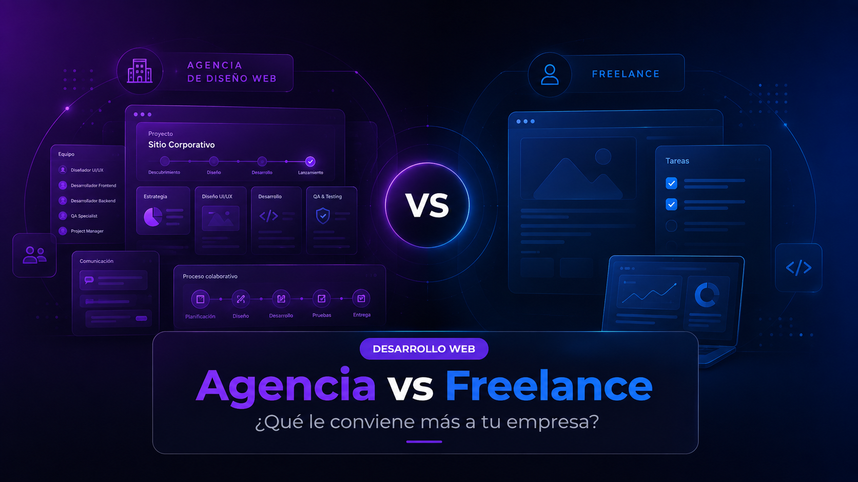 Agencia de diseño web vs freelance: ¿Qué le conviene más a tu empresa?