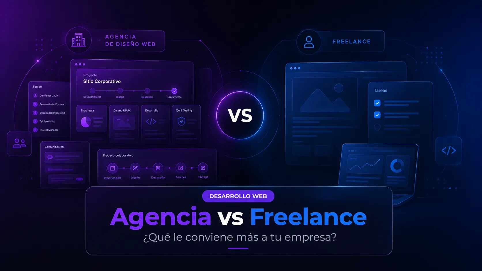 Agencia de diseño web vs freelance: ¿Qué le conviene más a tu empresa?