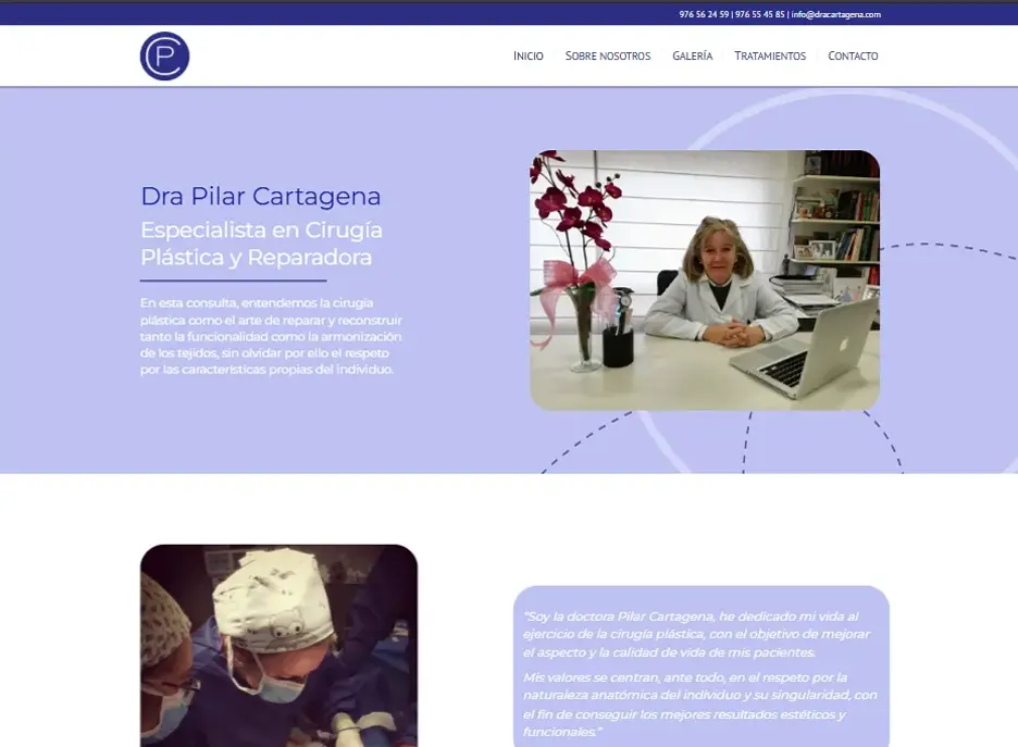 Captura de Estética Reparadora en Zaragoza